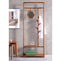 安德穩(wěn)南美胡桃木木蠟油原木家具：衣帽架D02#