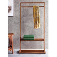 安德穩(wěn)南美胡桃木木蠟油原木家具：衣帽架D01#