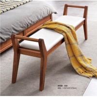 安德穩南美胡桃木木蠟油原木家具：床尾凳A8#
