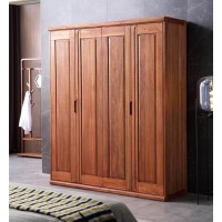 安德穩南美胡桃木木蠟油原木家具：四門衣柜213#