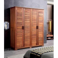 安德穩南美胡桃木木蠟油原木家具：四門衣柜203#