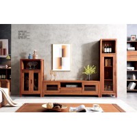 安德穩南美胡桃木木蠟油原木家具：組合柜高柜209#