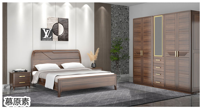 慕原素現代極簡輕奢烏金木家具9