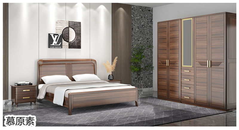 慕原素現代極簡輕奢烏金木家具10