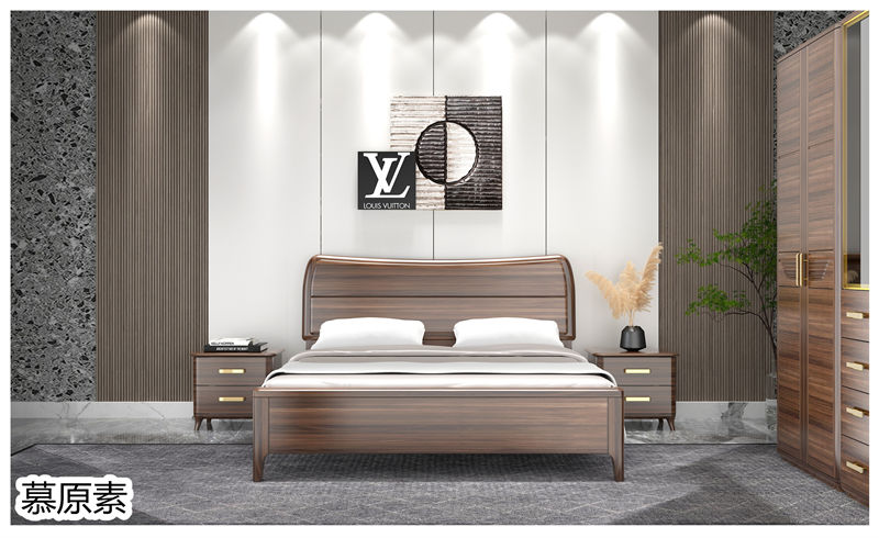 慕原素現代極簡輕奢烏金木家具13