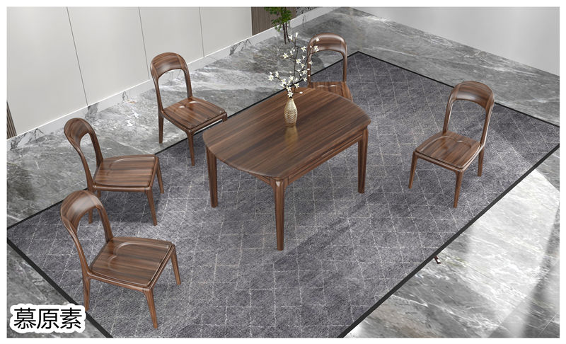 慕原素現代極簡輕奢烏金木家具21