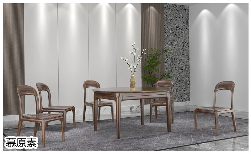 慕原素現代極簡輕奢烏金木家具22