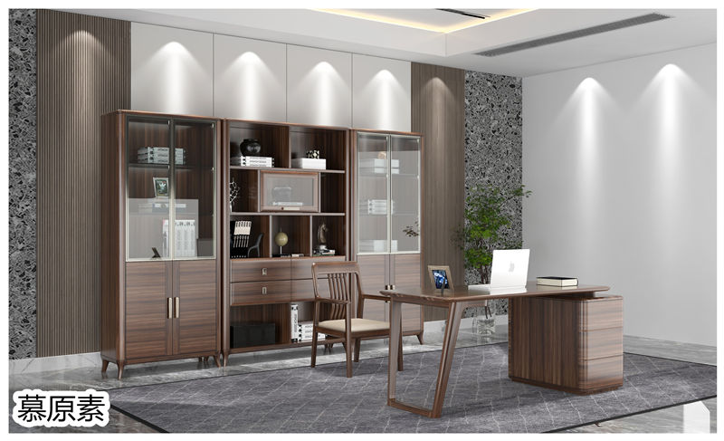 慕原素現代極簡輕奢烏金木家具24