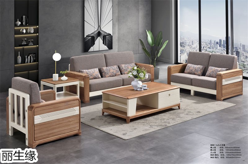 麗生緣&middot;現代簡約紅胡桃木蠟油家具2