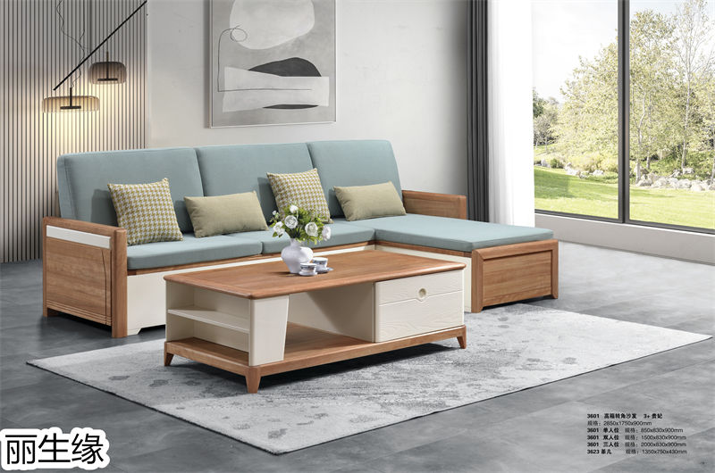 麗生緣&middot;現代簡約紅胡桃木蠟油家具4