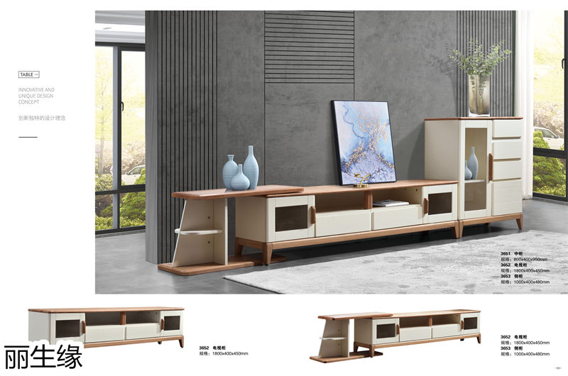 麗生緣&middot;現代簡約紅胡桃木蠟油家具5