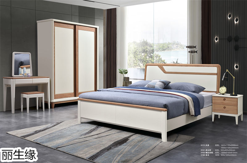 麗生緣&middot;現代簡約紅胡桃木蠟油家具9