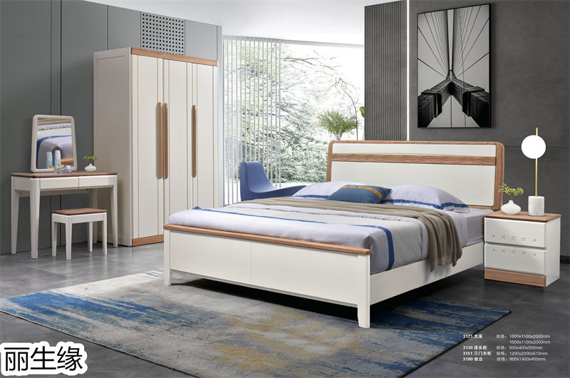 麗生緣&middot;現代簡約紅胡桃木蠟油家具10