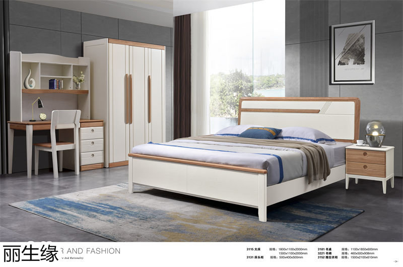 麗生緣&middot;現代簡約紅胡桃木蠟油家具12