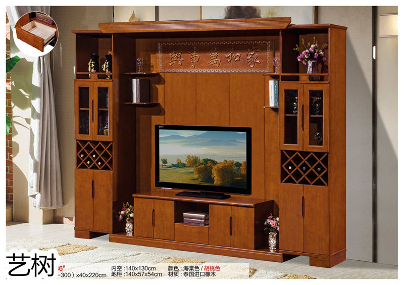 藝樹家具實木間廳柜、酒柜、鞋柜、電視柜、書柜4