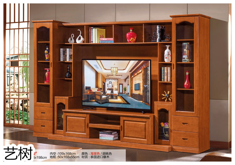 藝樹家具實木間廳柜、酒柜、鞋柜、電視柜、書柜8