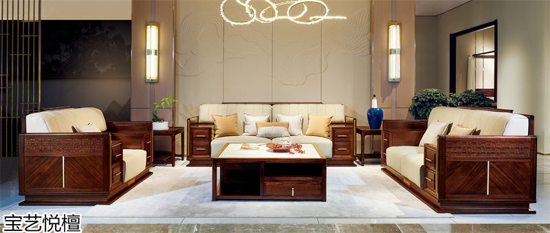 賢寶家具&middot;寶藝悅檀 新中式烏金木套房家具9