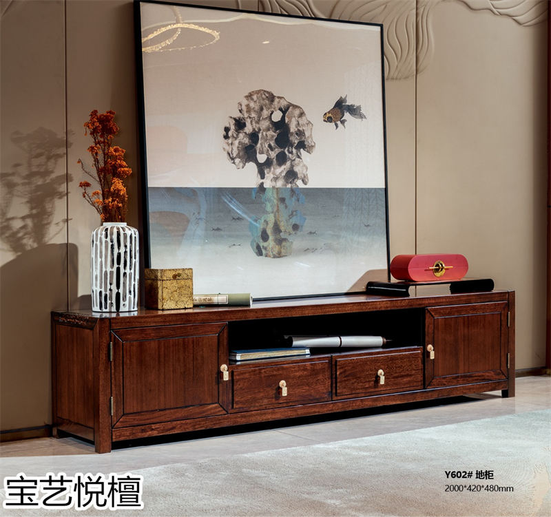 賢寶家具&middot;寶藝悅檀 新中式烏金木套房家具11