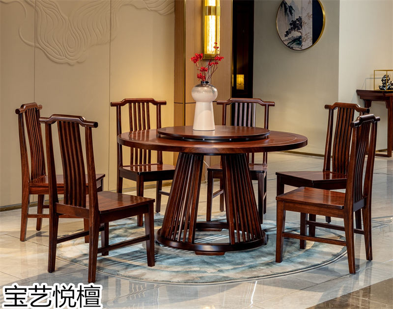 賢寶家具&middot;寶藝悅檀 新中式烏金木套房家具29