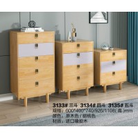 云杉木語(yǔ)現(xiàn)代北歐家具：3133#三斗柜、3134#四斗柜、3135#五斗柜