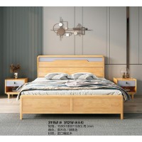 云杉木語現代北歐家具：3115#床、3121#床頭柜