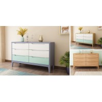 云杉木語(yǔ)云帆北歐系列家具：YF-25#六斗柜