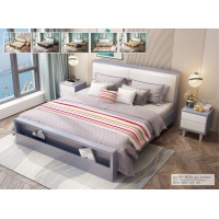 云杉木語云帆北歐系列家具：YF-803#軟包儲物床