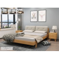 云杉木語云帆北歐系列家具：YF-801#單板雙包床