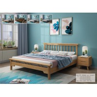 云杉木語云帆北歐系列家具：YF-109A#平頭溫莎床