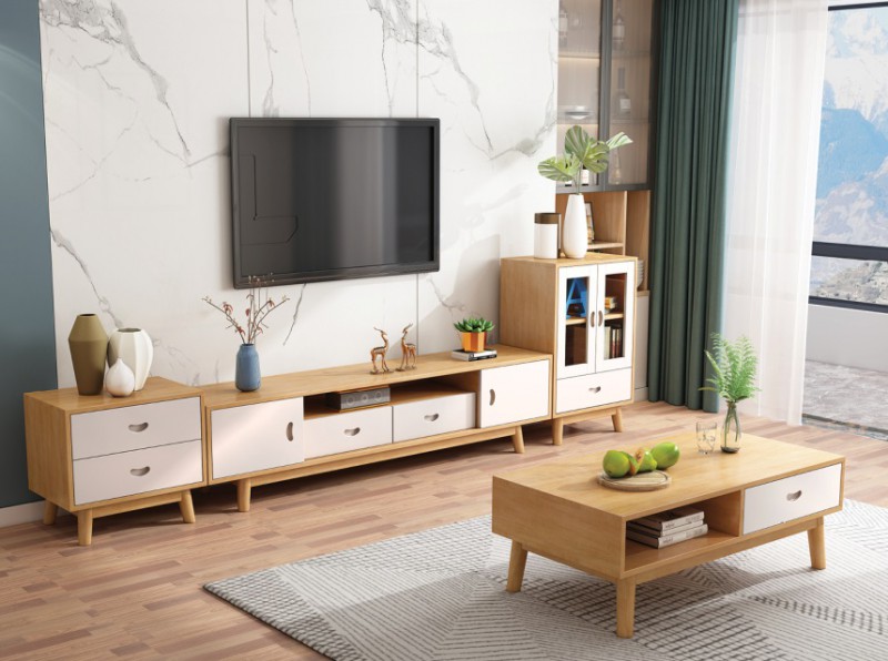 YF-64#四門(mén)燕尾電視柜、YF-63#兩門(mén)燕尾高柜、YF-62#雙門(mén)燕尾低柜、YF-61#雙抽燕尾茶幾