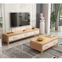 云杉木語云帆北歐系列家具：328#三抽電視柜、322#四抽茶幾