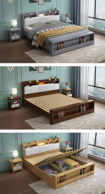 988#書架帶燈軟靠床2