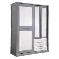 悅木私語寶馬灰+白3668#三門衣柜