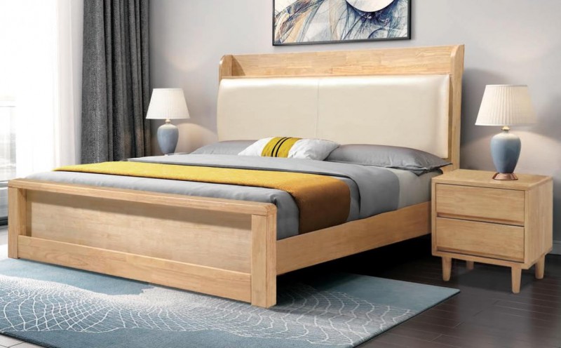 原木色3908#床（軟包）