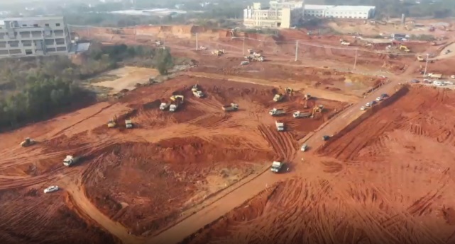 國際家居總部經濟區項目建設航拍圖