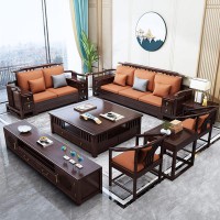 瑞聯新中式家具：809#高箱高靠沙發