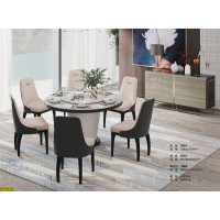 鑫亞軒家私：卓越皇朝意式輕奢極簡圓桌161#（米卡亮光）