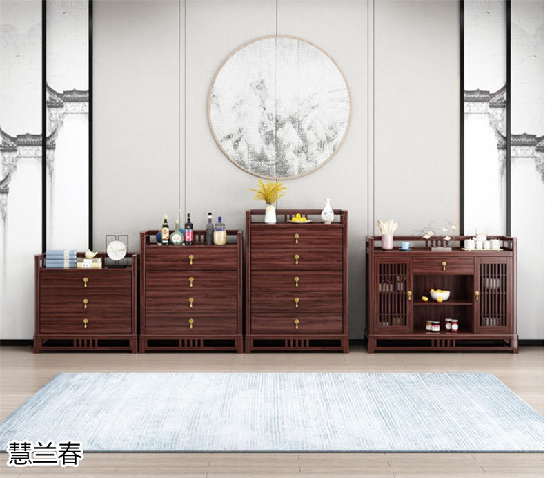 慧蘭春·璽匠烏金新中式套房家具
