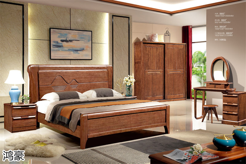 鴻豪家具 時尚輕奢實木軟靠床、實木家具