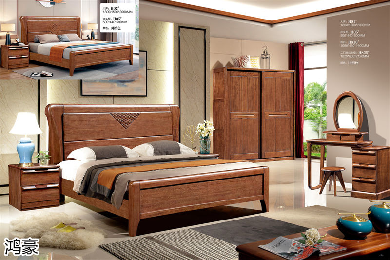 鴻豪家具 時尚輕奢實木軟靠床、實木家具