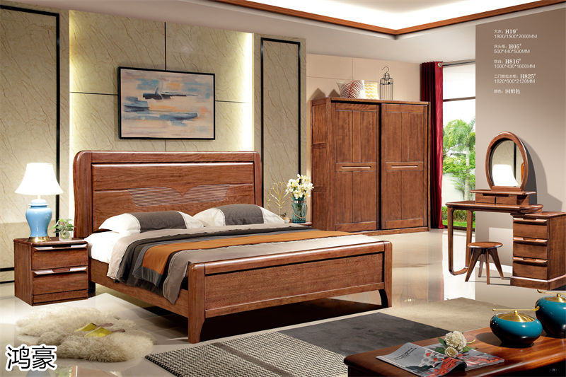 鴻豪家具 時尚輕奢實木軟靠床、實木家具
