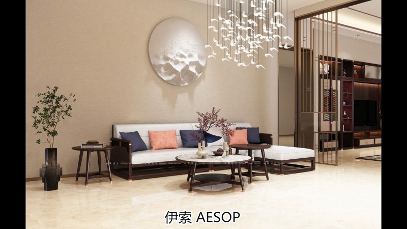 伊索未來系列國潮新中式非洲酸枝家具效果圖