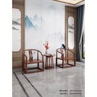 衛府里新中式家具：圍椅WY618、圓幾YJ616