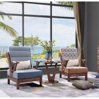 南喜紫金檀木家具：HS90#休閑椅、HK10#圓茶幾