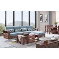 南喜紫金檀木家具：HK109#轉(zhuǎn)角沙發(fā)（厚墊）