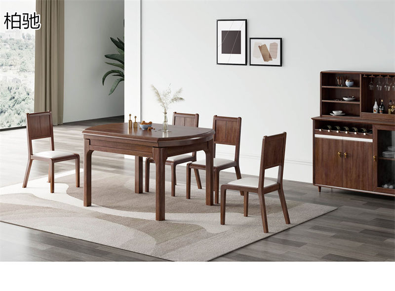 柏馳現(xiàn)代極簡金絲柚木家具