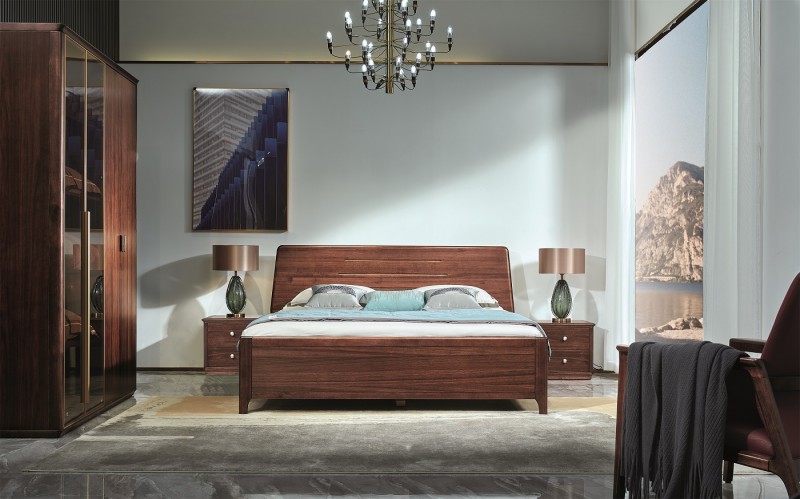 凡闊意式輕奢極簡家具：W2118 大床