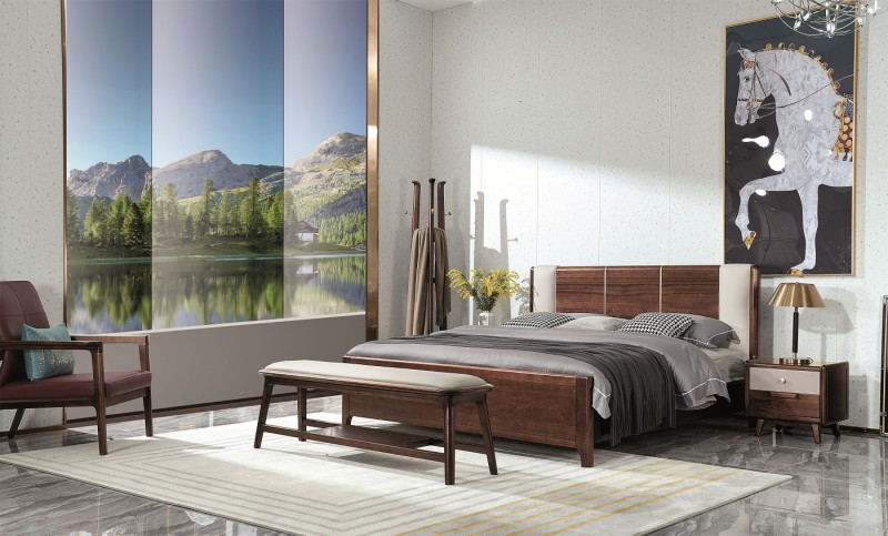 凡闊意式輕奢極簡家具：W2112 大床