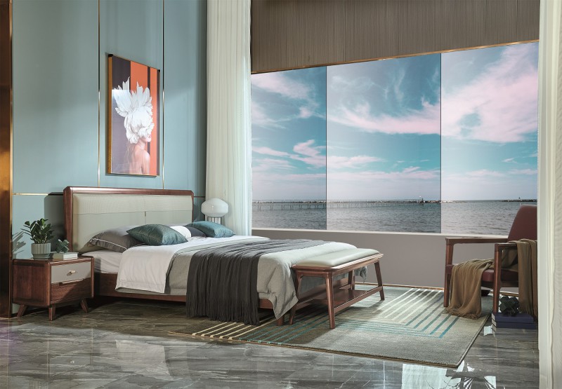 凡闊意式輕奢極簡(jiǎn)家具：W2111 大床