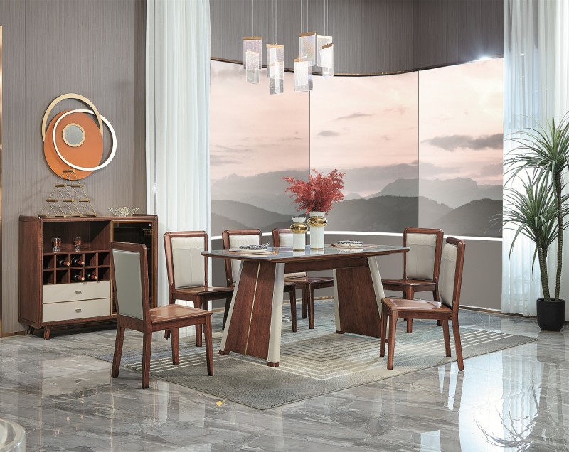 凡闊意式輕奢極簡家具：C2520 原板西餐桌